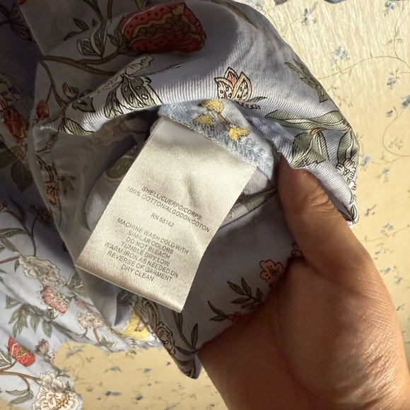 Gal Meets Glam collection Allie tiered floral print shift dress mist periwinkle - Picture 8 of 9